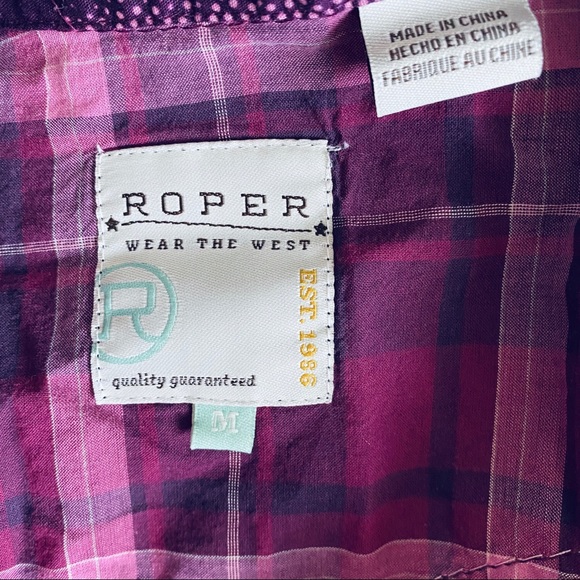 Roper purple plaid button down shirt - Picture 5 of 5